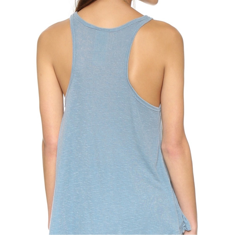 Free People Long Beach Ribbed Racerback Tank Top - Picture 2 of 6